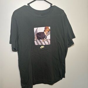 Nike Men's Dark green graphic Tee with Dog Design